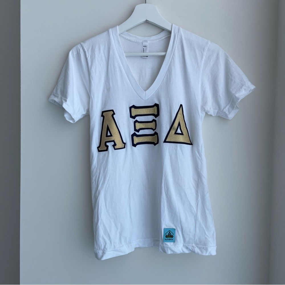 Alpha Xi Delta AXiD Stitched Letters Shirt